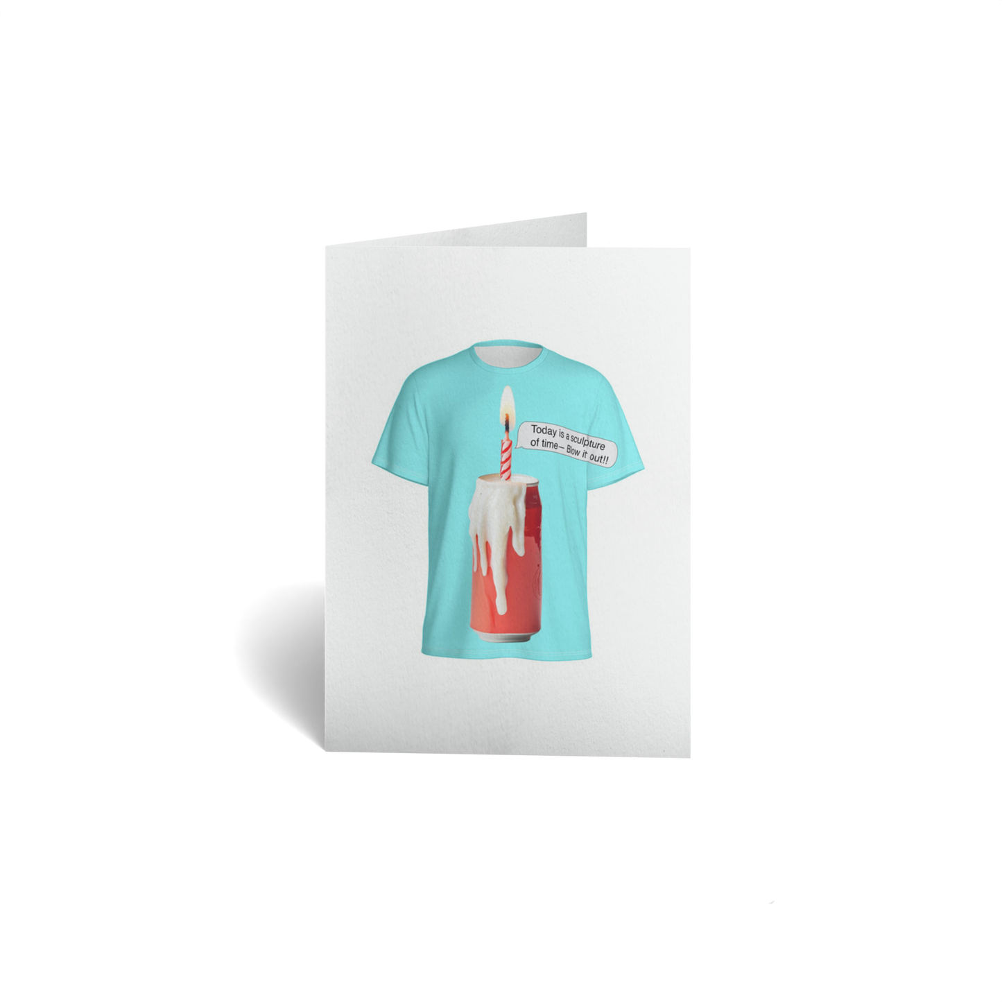 Love Keepsake Greeting Card - Funny Soda Sculpture of Time