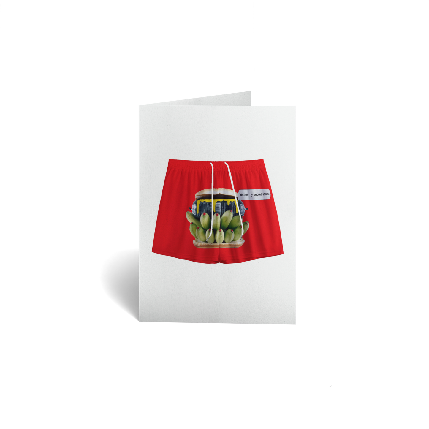 Love Keepsake Greeting Card - Funny Burger Secret Sauce