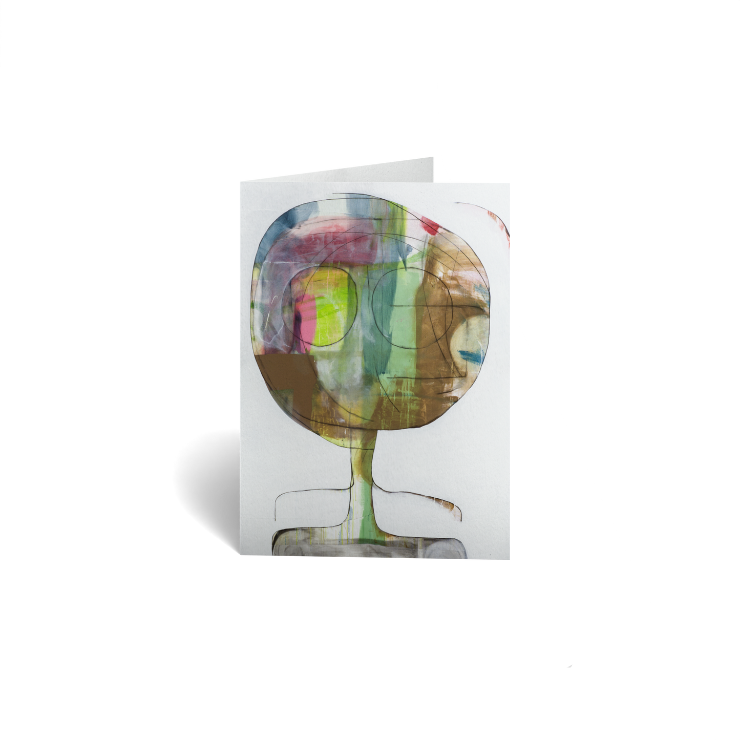 Congratulations Keepsake Greeting Card - Abstract Face