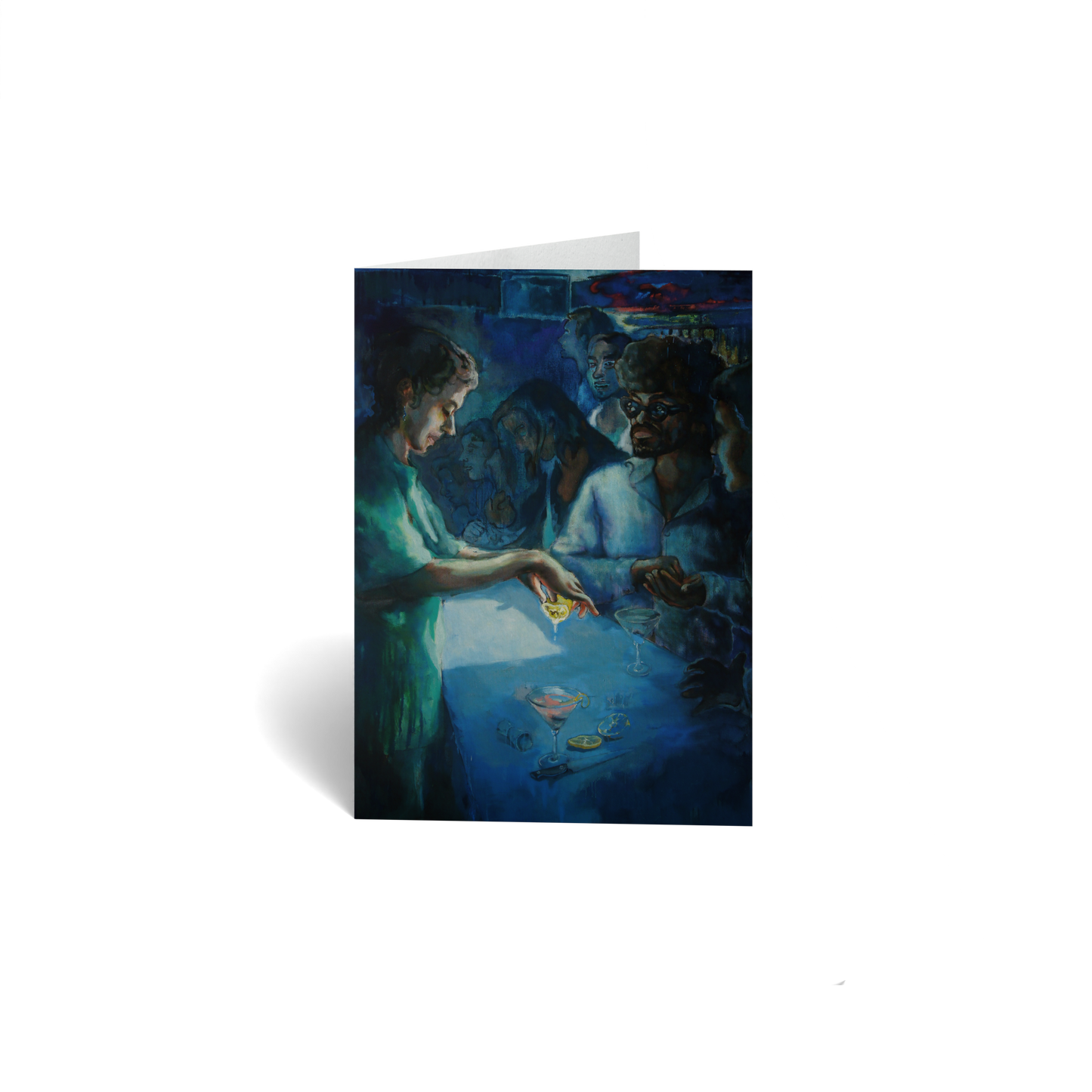 Friendship Keepsake Greeting Card - Bartender Making Cocktails