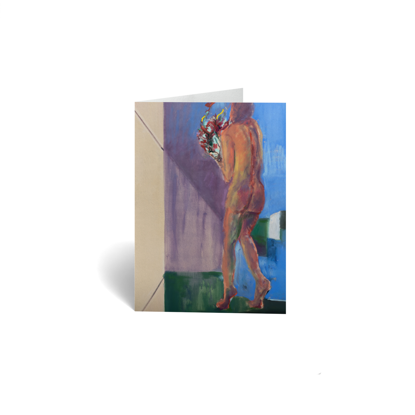 Love Keepsake Greeting Card - Figure with Flowers