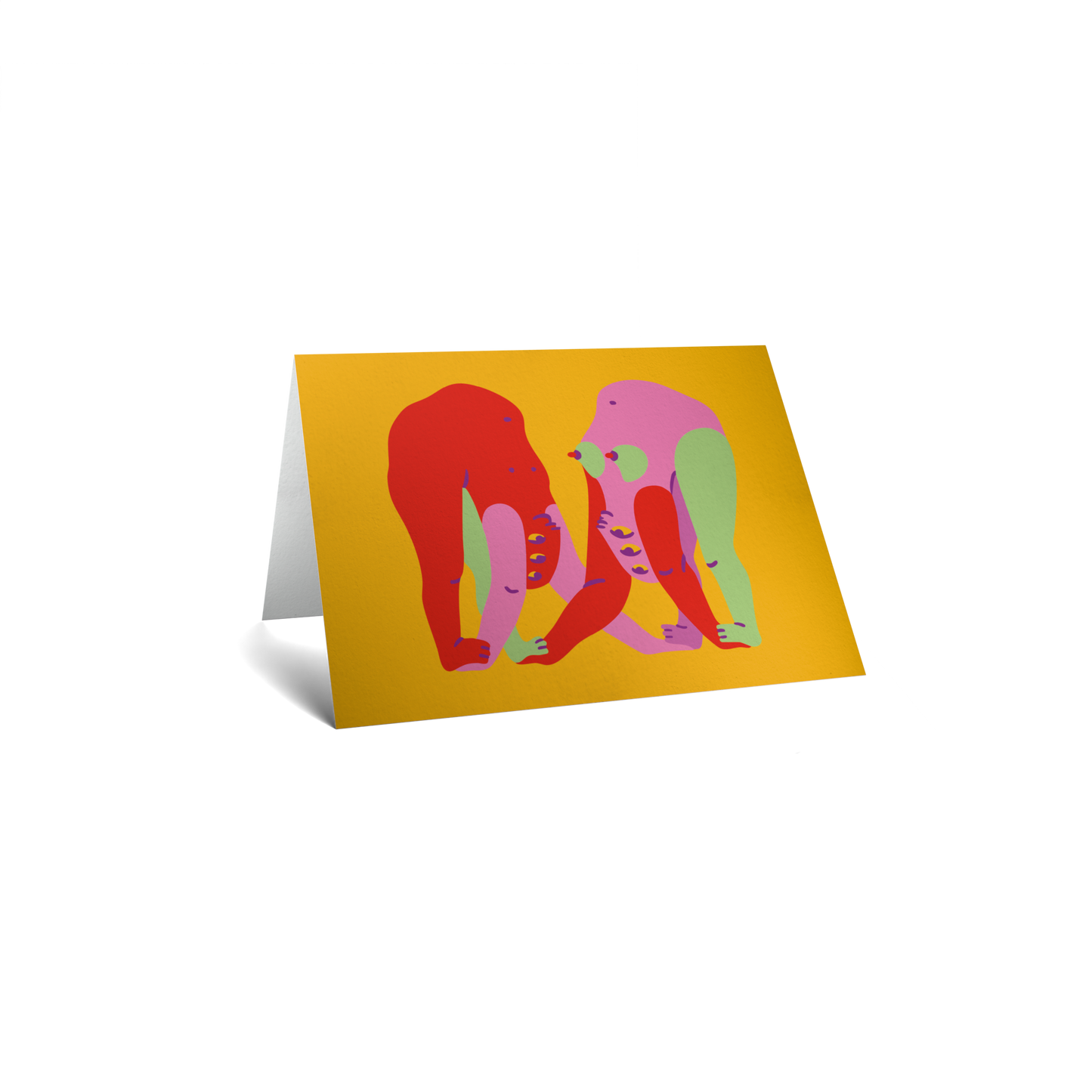 Love Keepsake Greeting Card - Colorful Abstract Figures Bend
