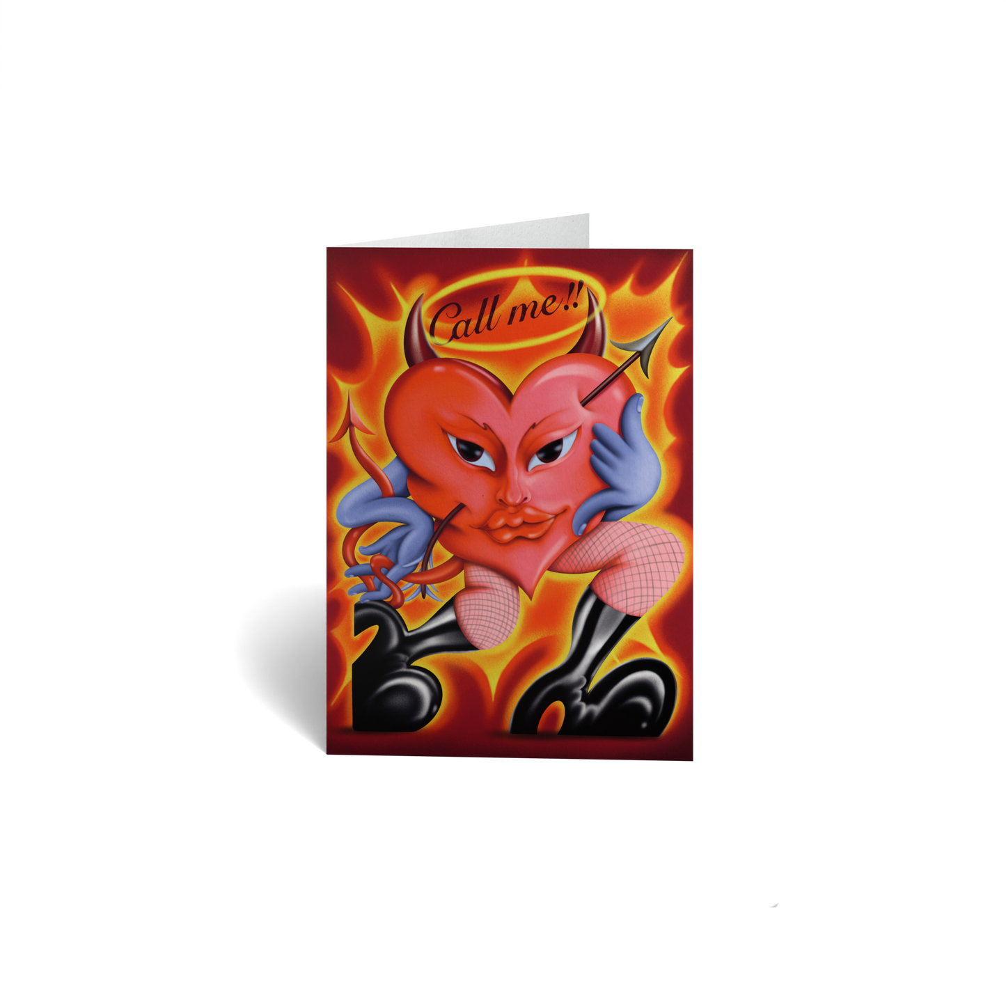 Valentine's Day Keepsake Greeting Card - Devil Heart Character