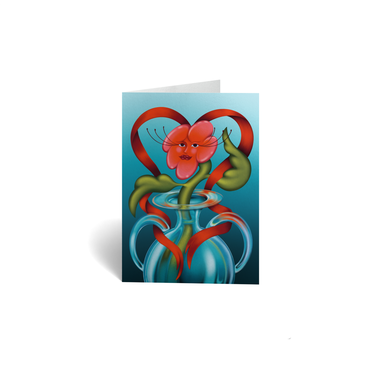 Love Keepsake Greeting Card - Flower Blossoming In Vase