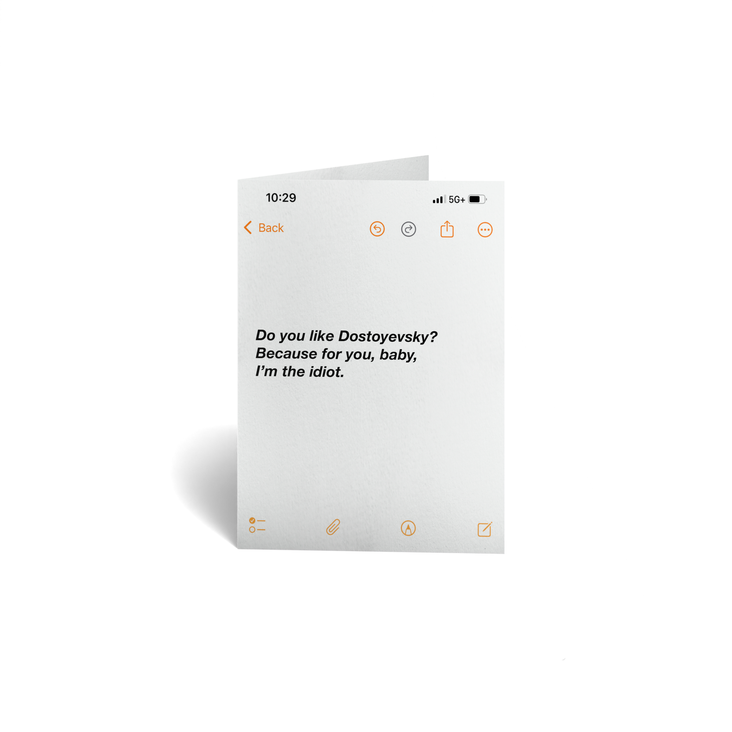 Love Keepsake Greeting Card - Dostoevsky Funny Idiot