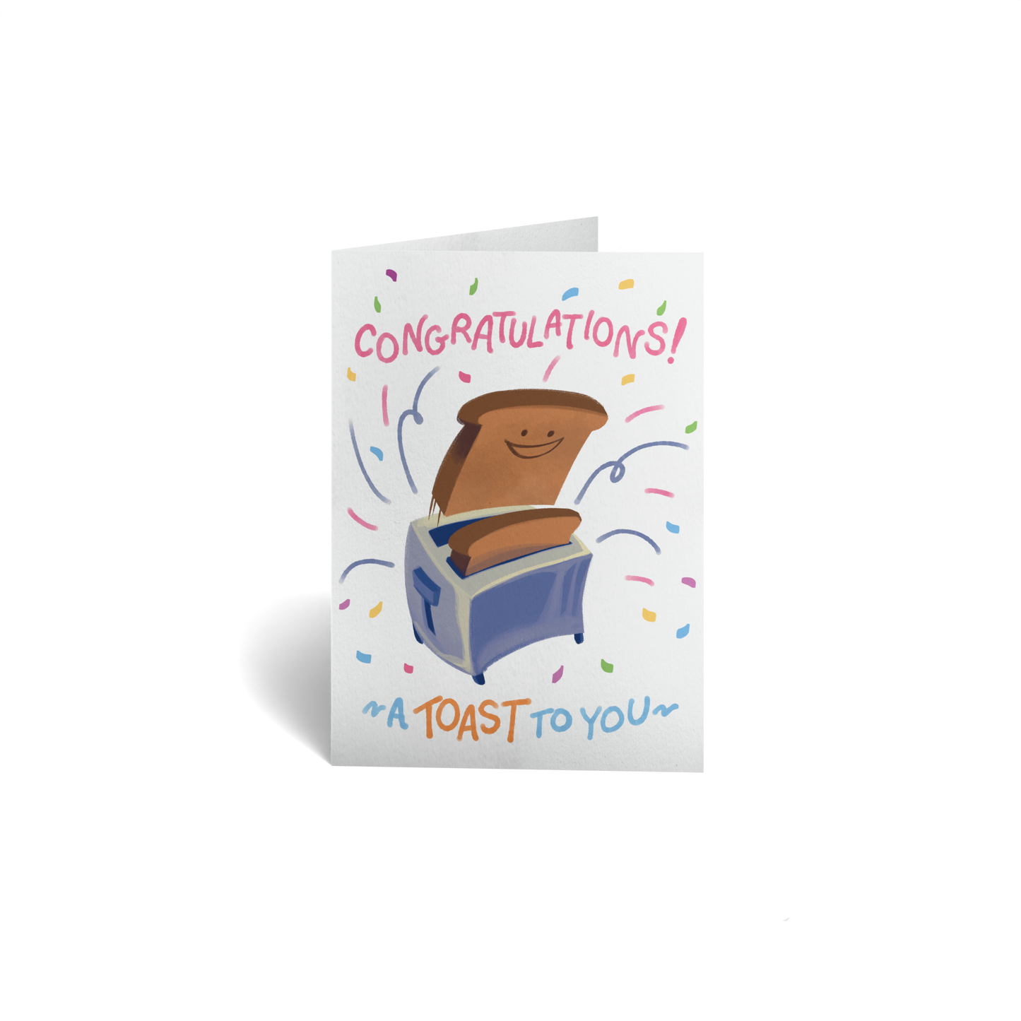 Congratulations Keepsake Greeting Card - Toast and Toaster