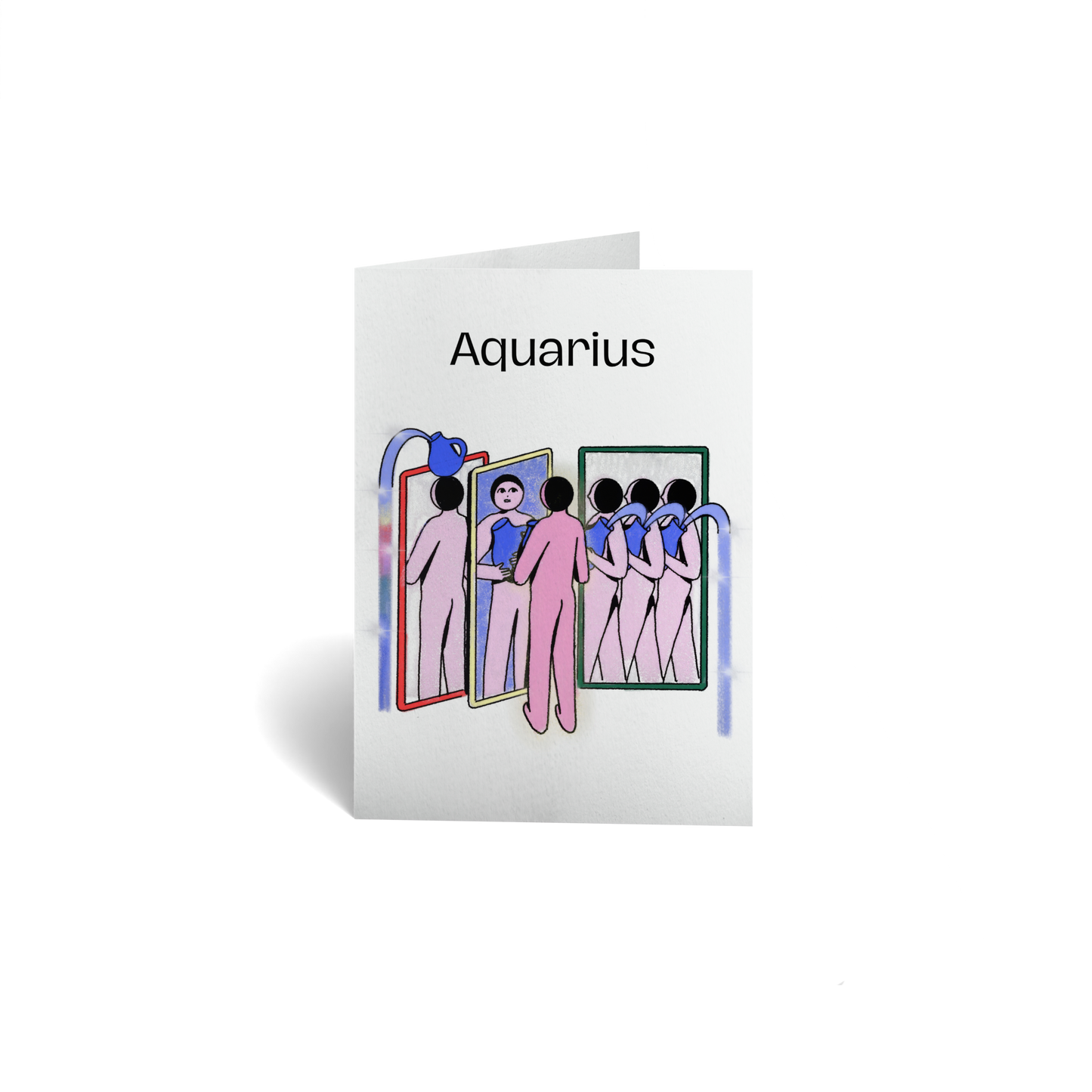 Birthday Keepsake Greeting Card - Zodiac Sign - Aquarius