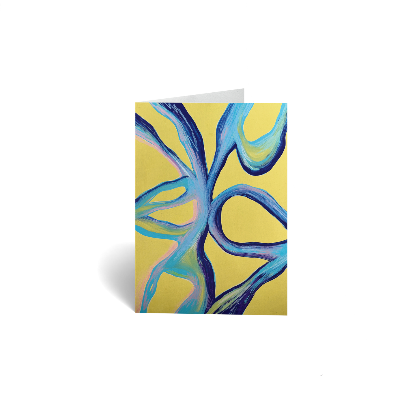 Just Because Keepsake Greeting Card - Yellow Abstract