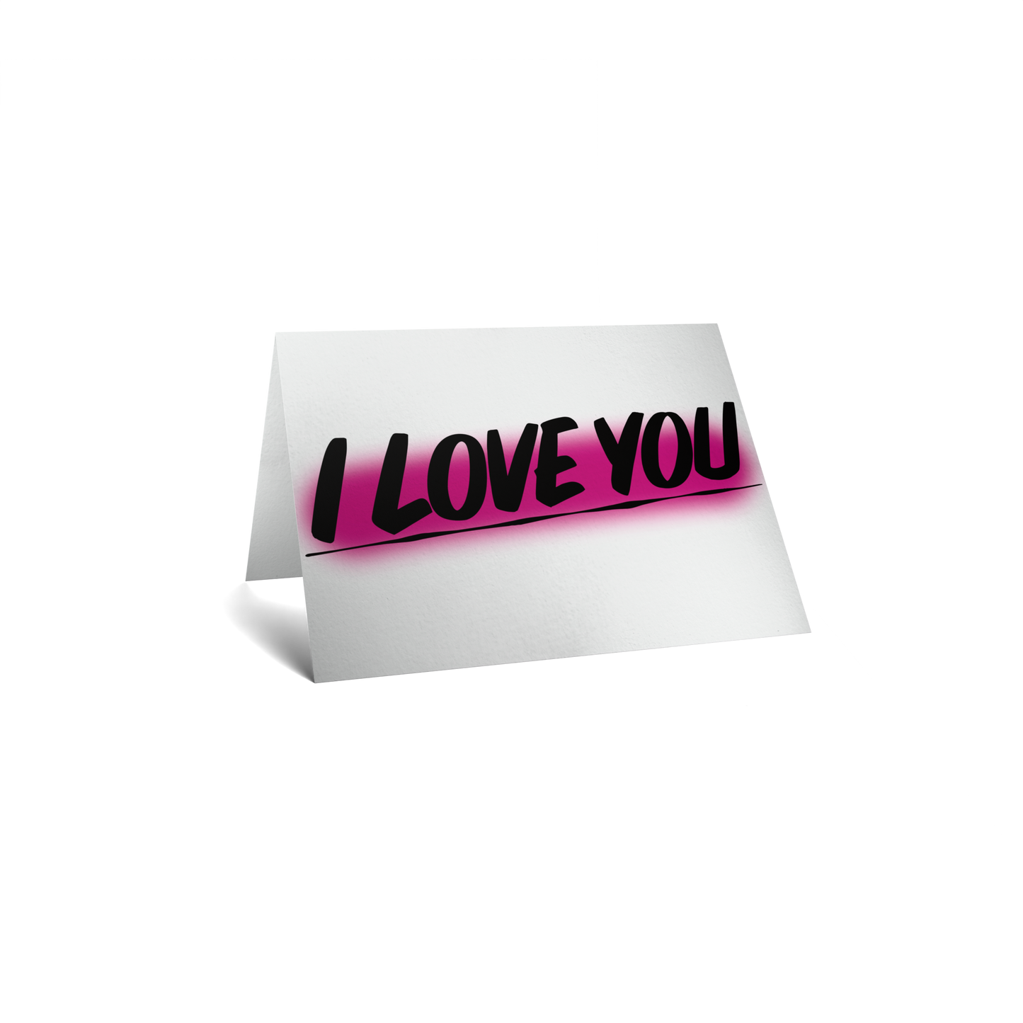 Love Keepsake Greeting Card - I love you airbrush