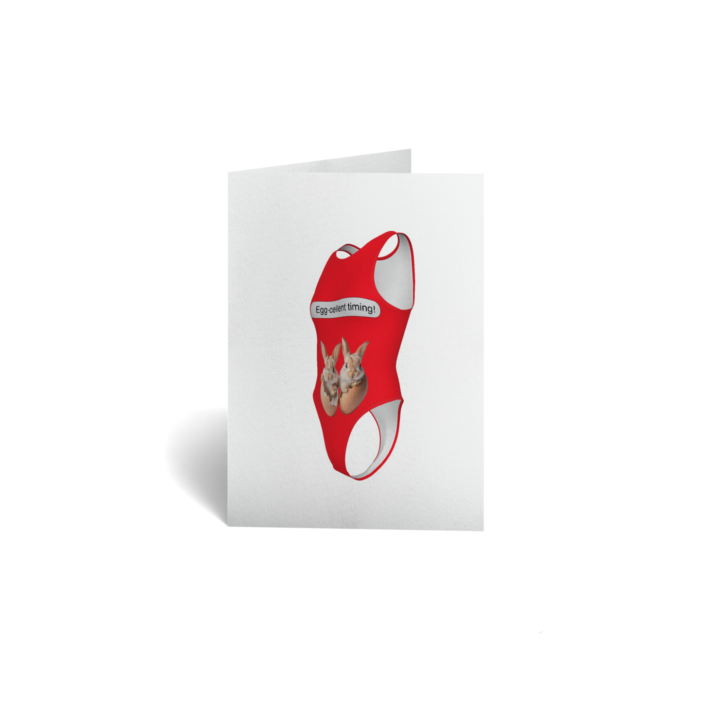 Love Keepsake Greeting Card - Funny Bunnies Eggs