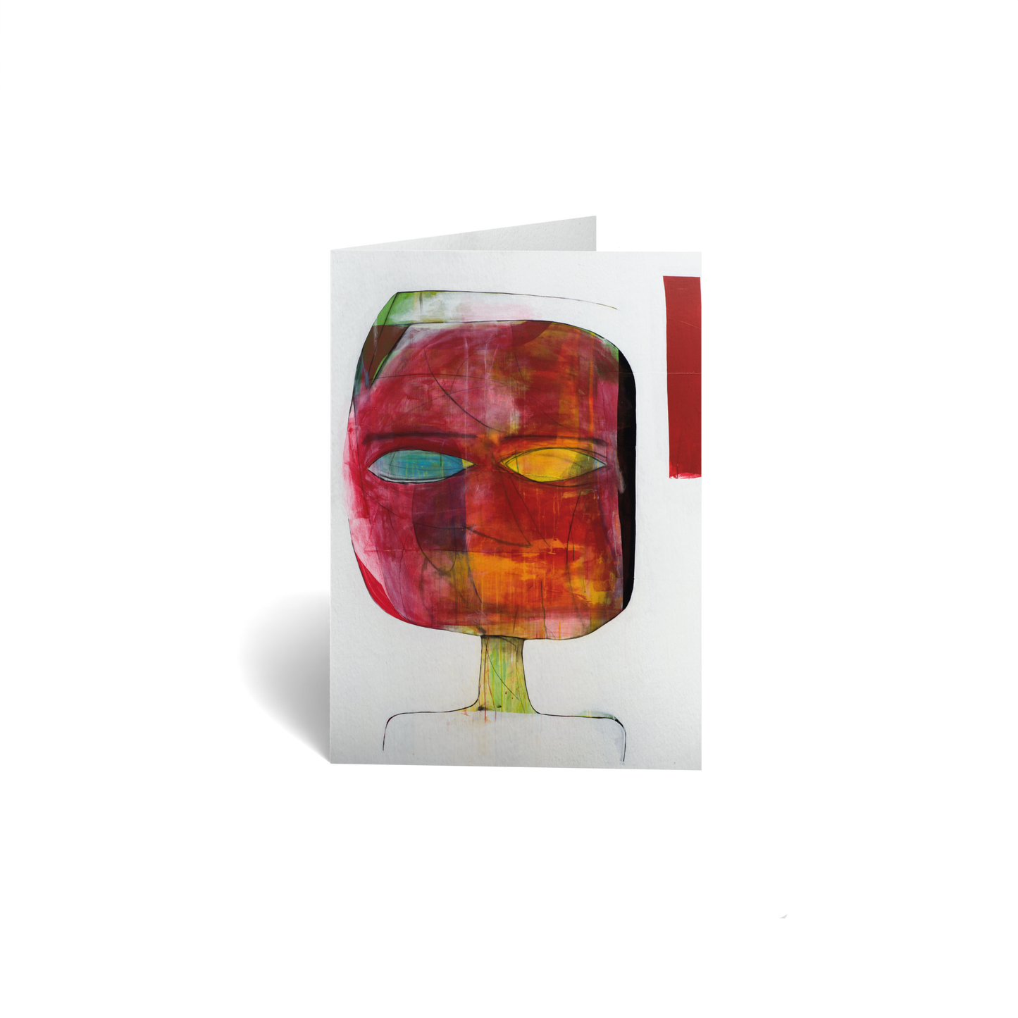 Just Because Keepsake Greeting Card - Abstract Face