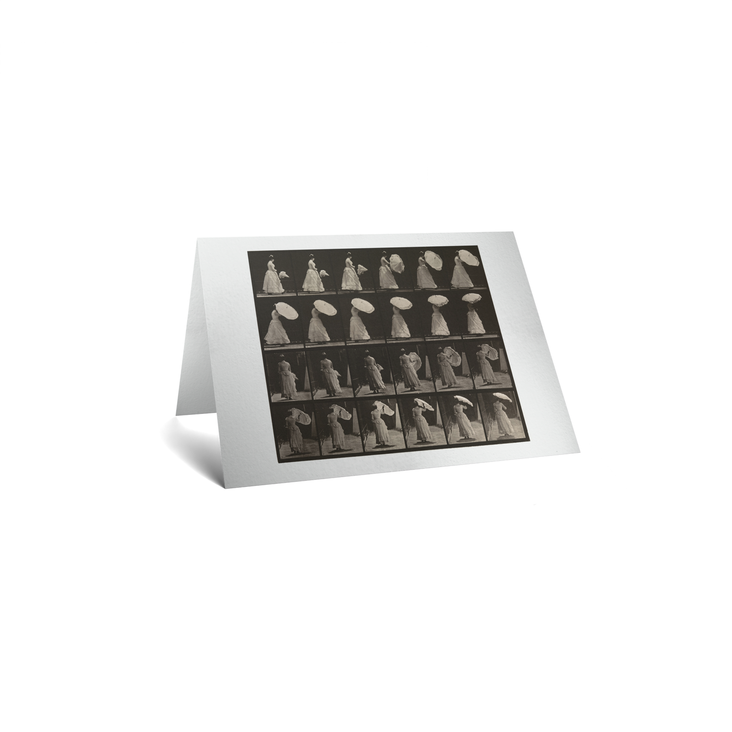 Woman Opening a Parasol by Eadweard Muybridge