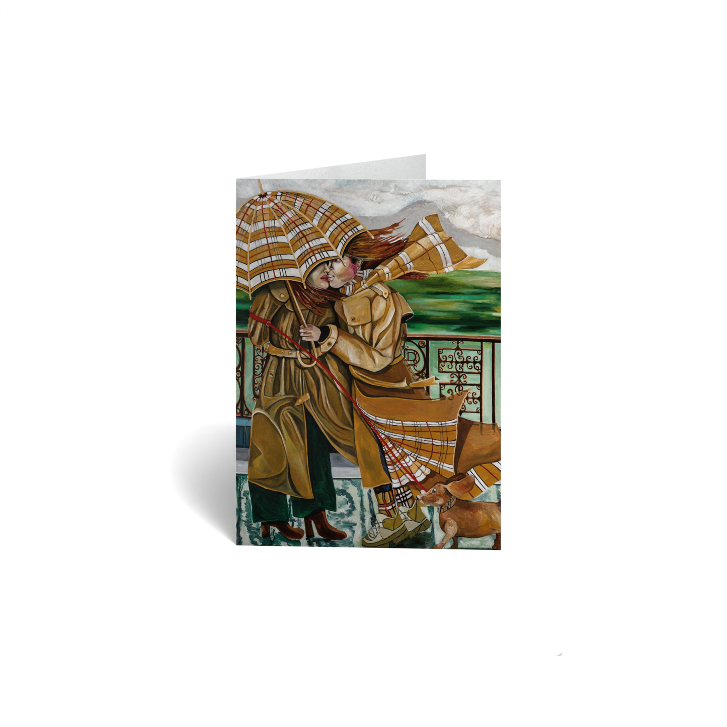 Two Women Kissing in the Rain by Jade Van Der Mark