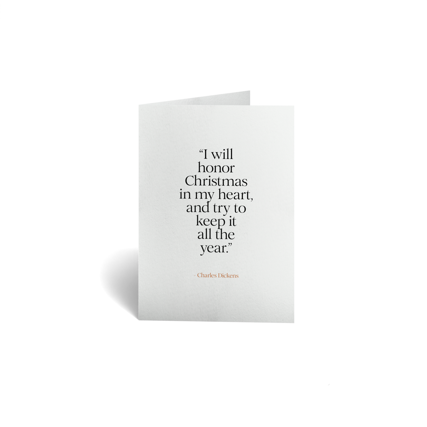 Holiday Keepsake Greeting Card - Charles Dickens Quote