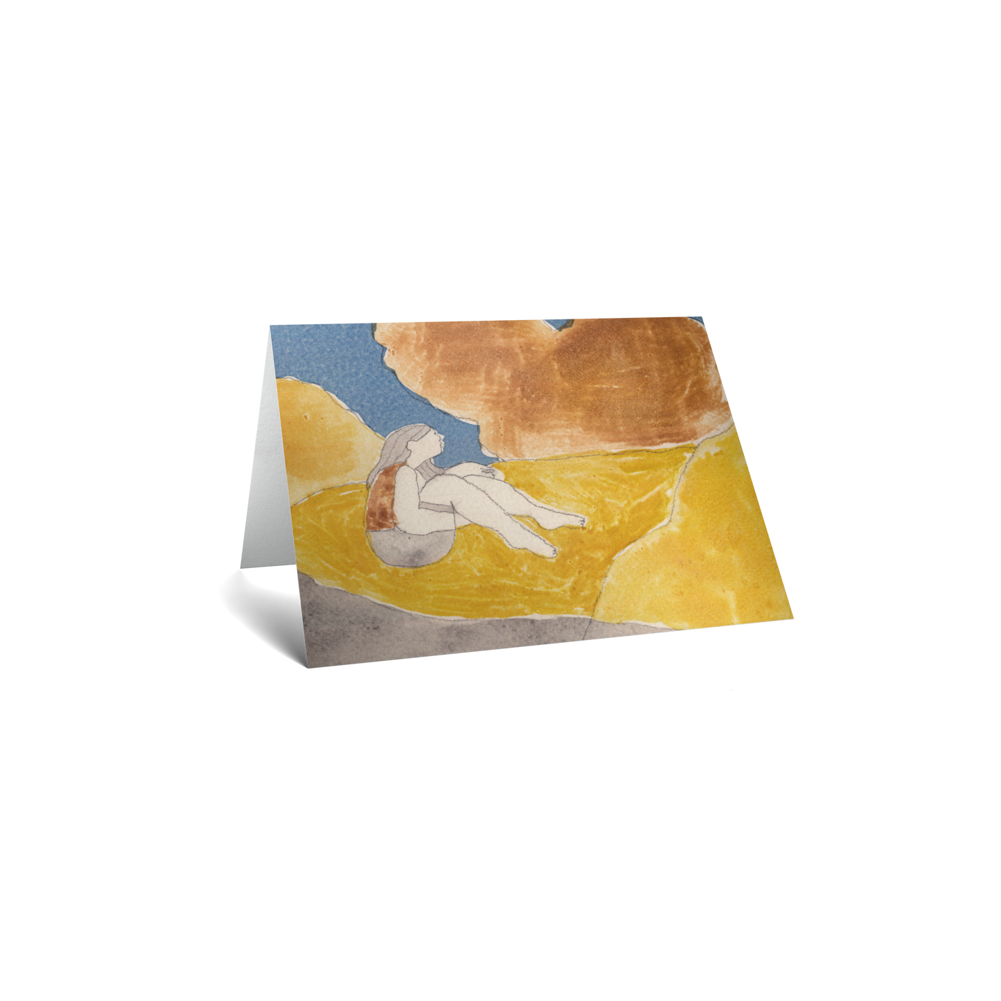 Self Care Keepsake Greeting Card - Laying Out on Beach