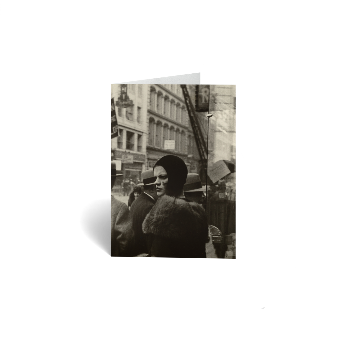 Just Because Keepsake Greeting Card - New York - Girl on Fulton Street