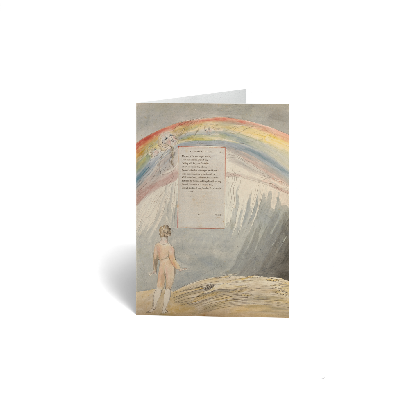 Thinking of You Keepsake Greeting Card - Romantic Rainbow