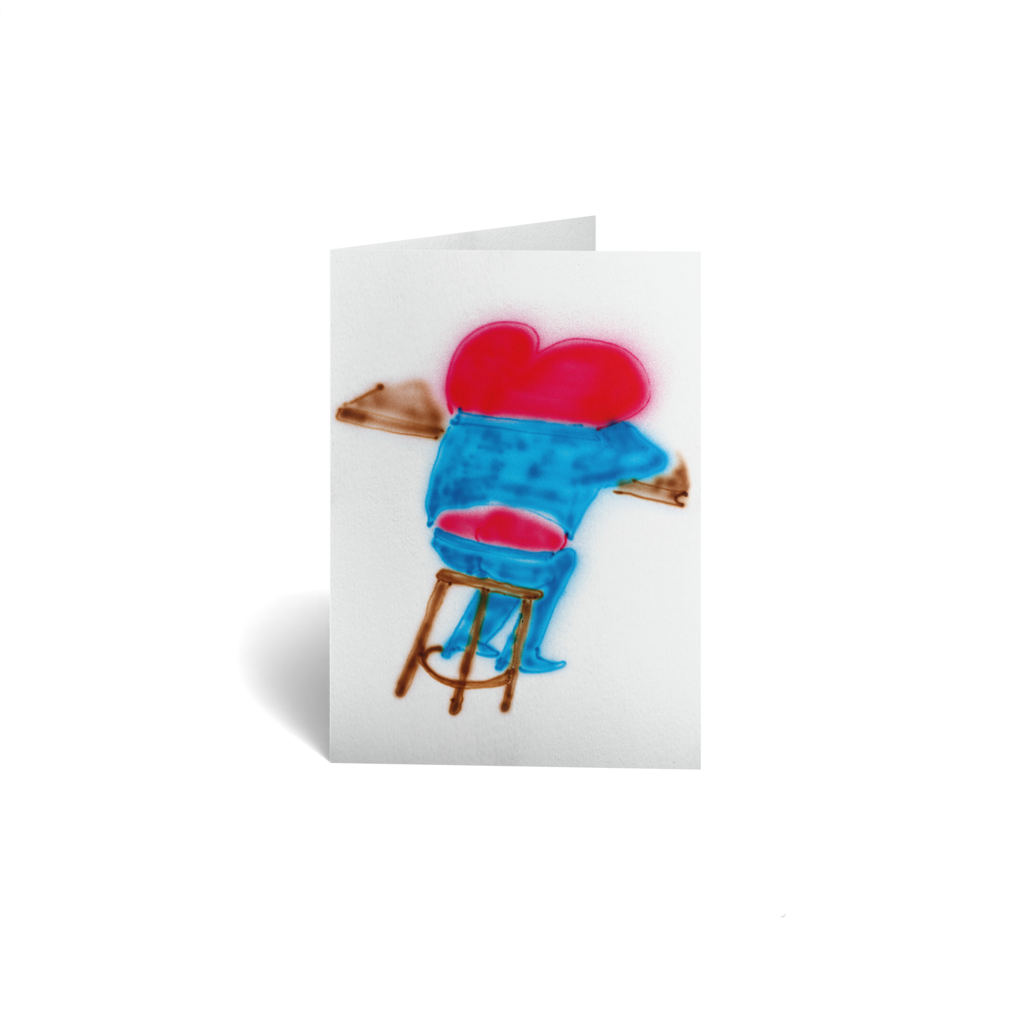 Thinking of You Keepsake Greeting Card - Heart Airbrush
