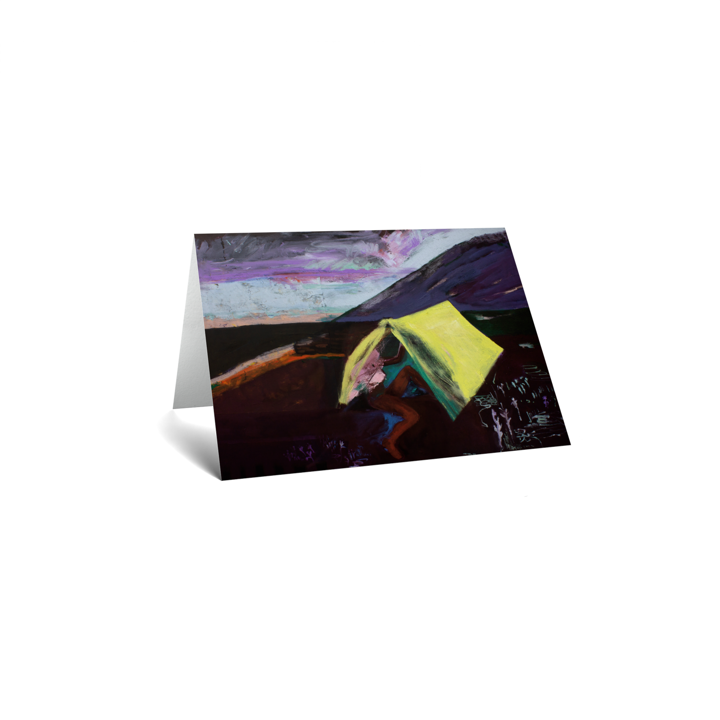 Love Keepsake Greeting Card - Camping Tent in Landscape