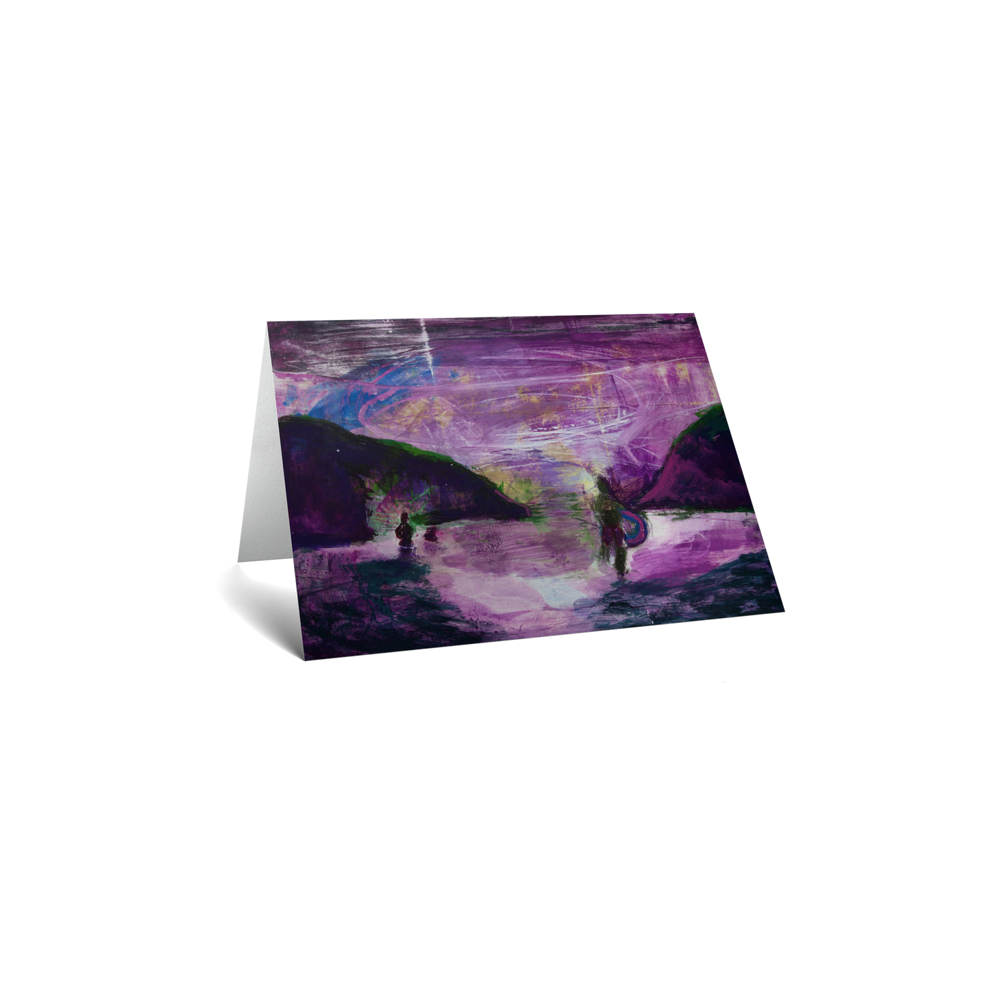 Just Because Keepsake Greeting Card - People on Beach Walk