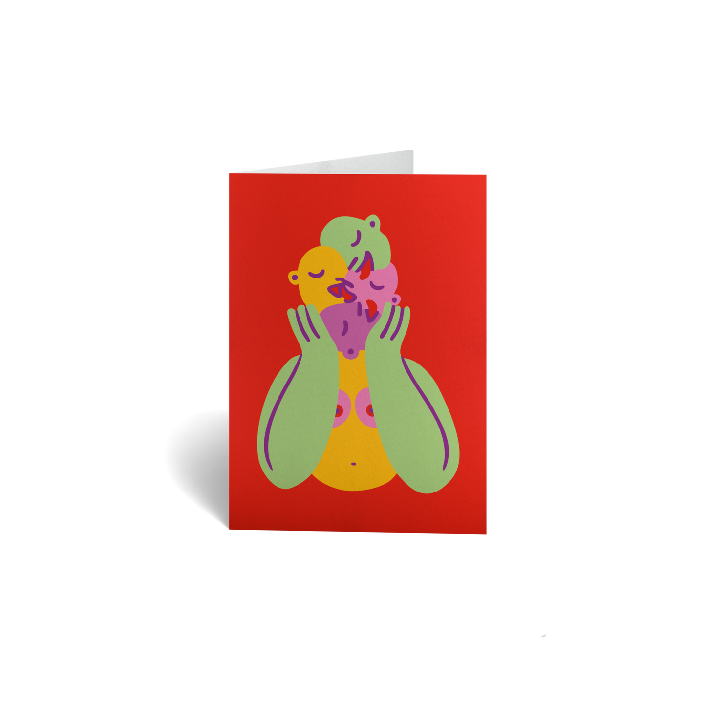 Self Care Keepsake Greeting Card - Colorful Faces Embracing