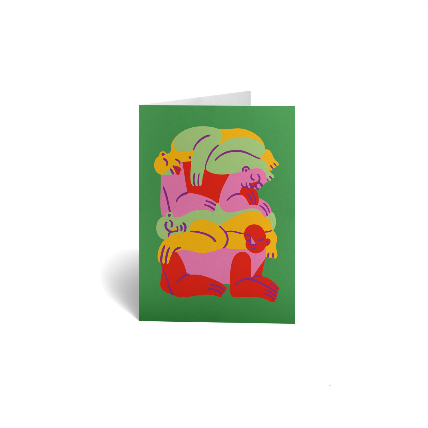 Pride Keepsake Greeting Card - Poly Pile - Colorful Figures Embrace