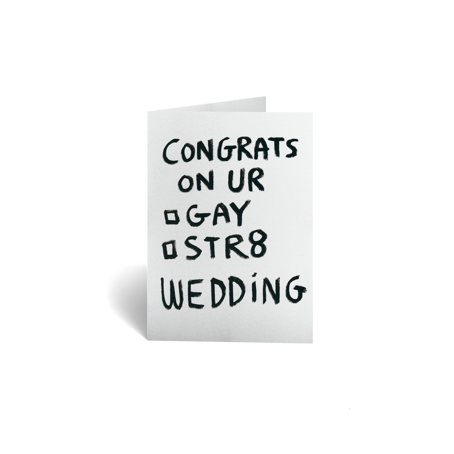 Wedding Keepsake Greeting Card - Funny Gay Straight Wedding