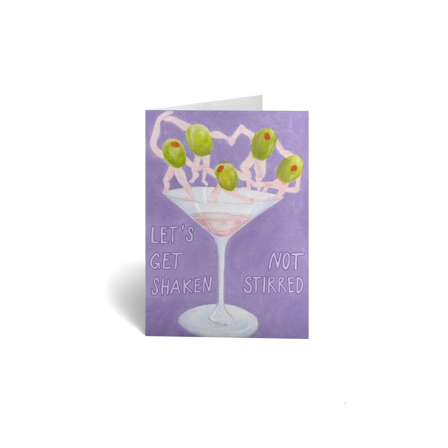 Congratulations Keepsake Greeting Card - Martini with Dancing Olives
