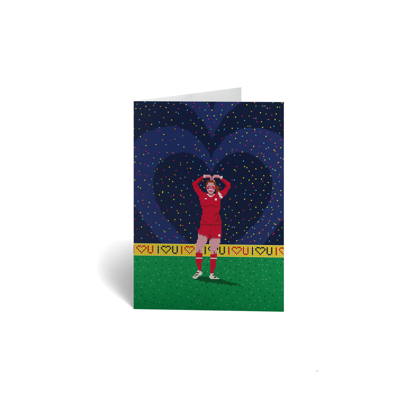 Love Keepsake Greeting Card - Soccer Player Celebrating