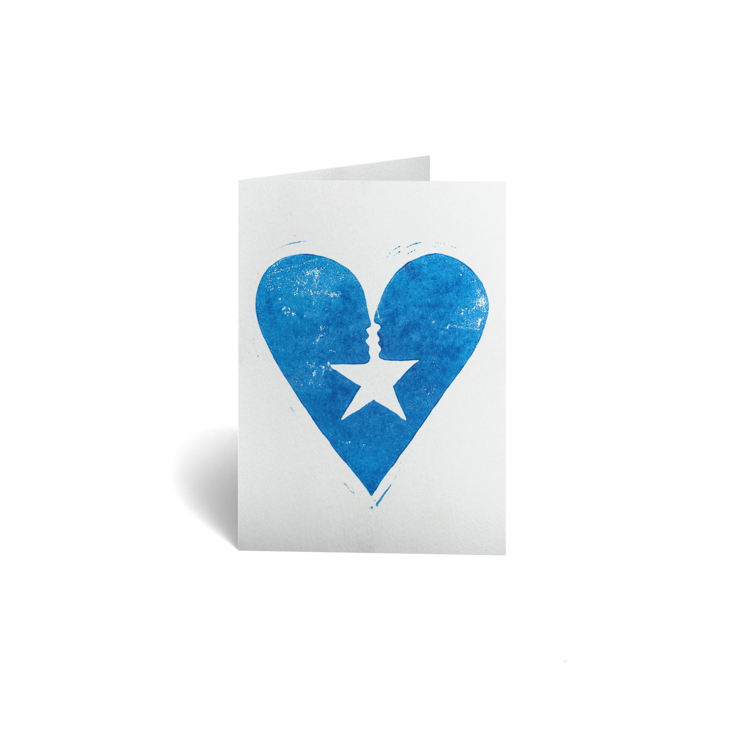 Love Keepsake Greeting Card - One Heart With Two Faces
