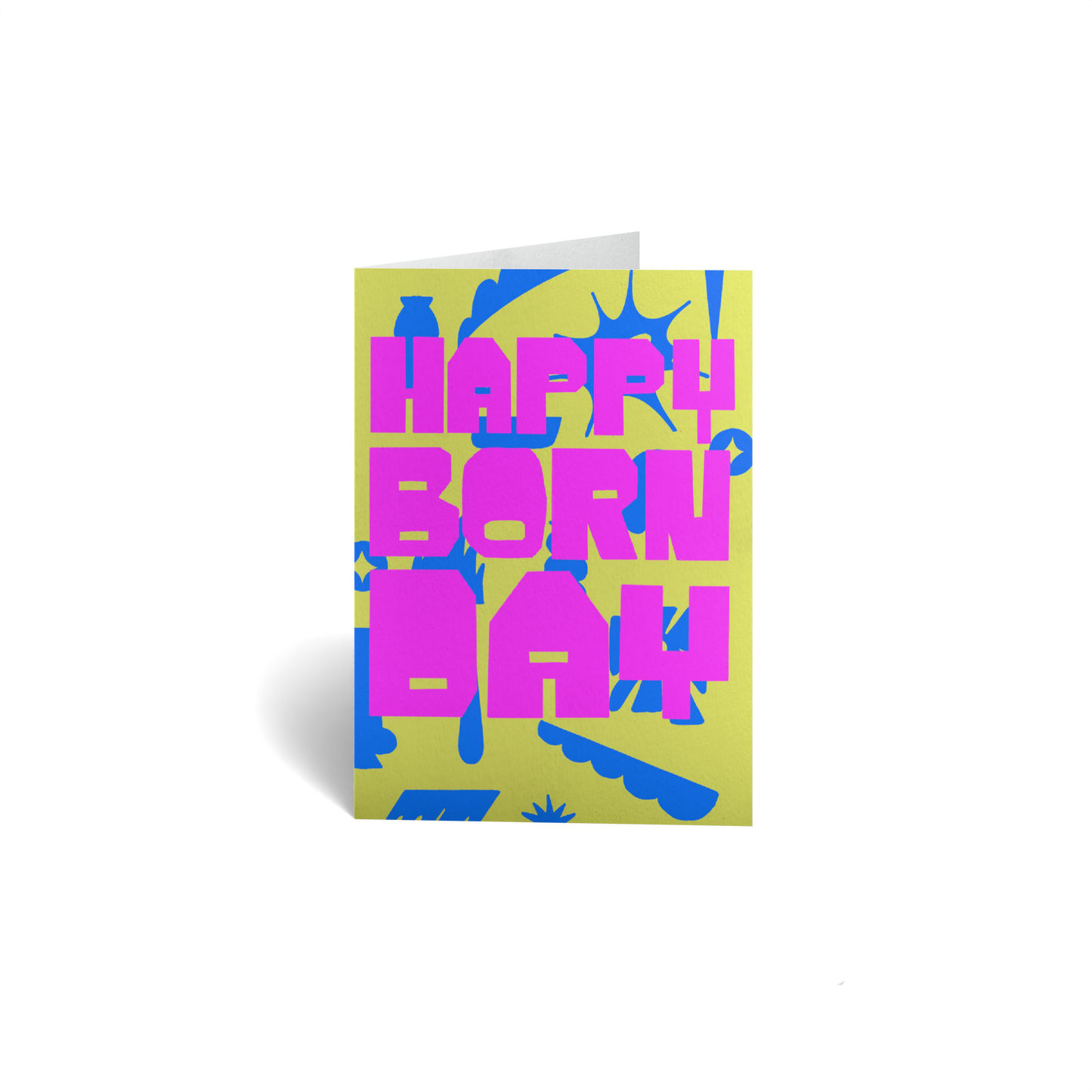 Birthday Keepsake Greeting Card - Happy Born Day Funny Abstract