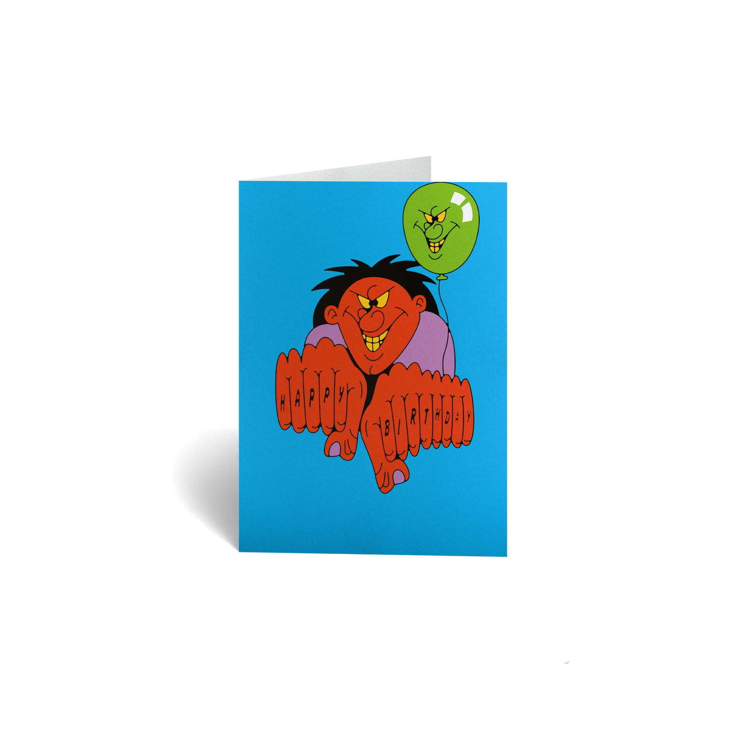 Birthday Keepsake Greeting Card - Funny Tattoo With Balloon