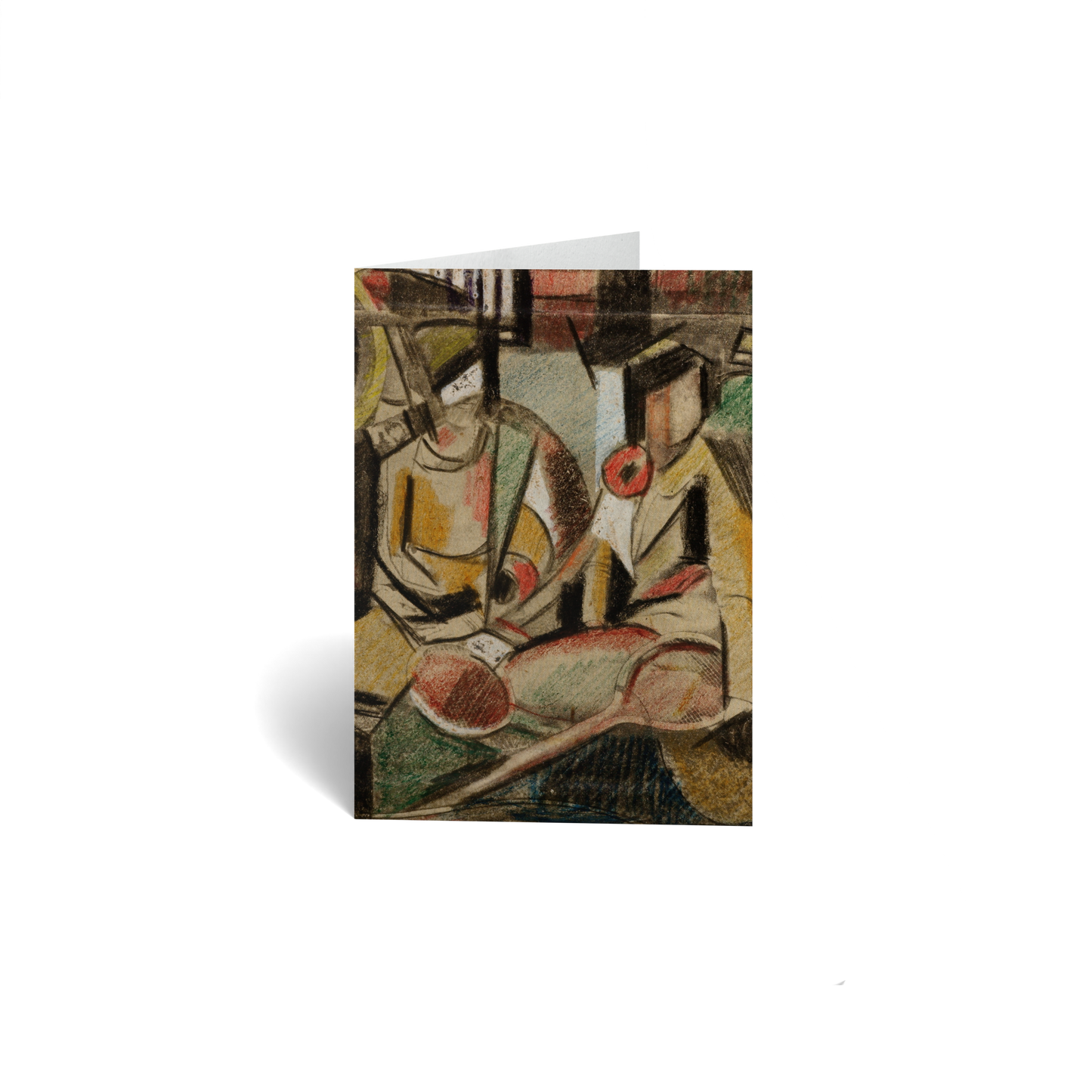 Abstract, Two Women with Tennis Racquets by Carl Newman