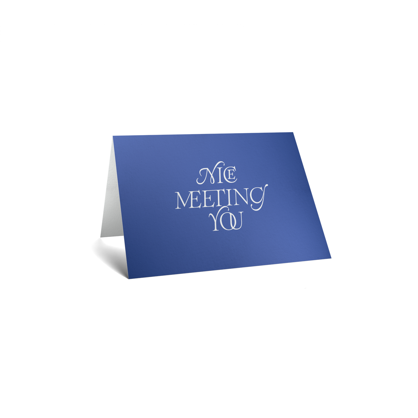 New Beginnings Keepsake Greeting Card - Nice Meeting You Typography