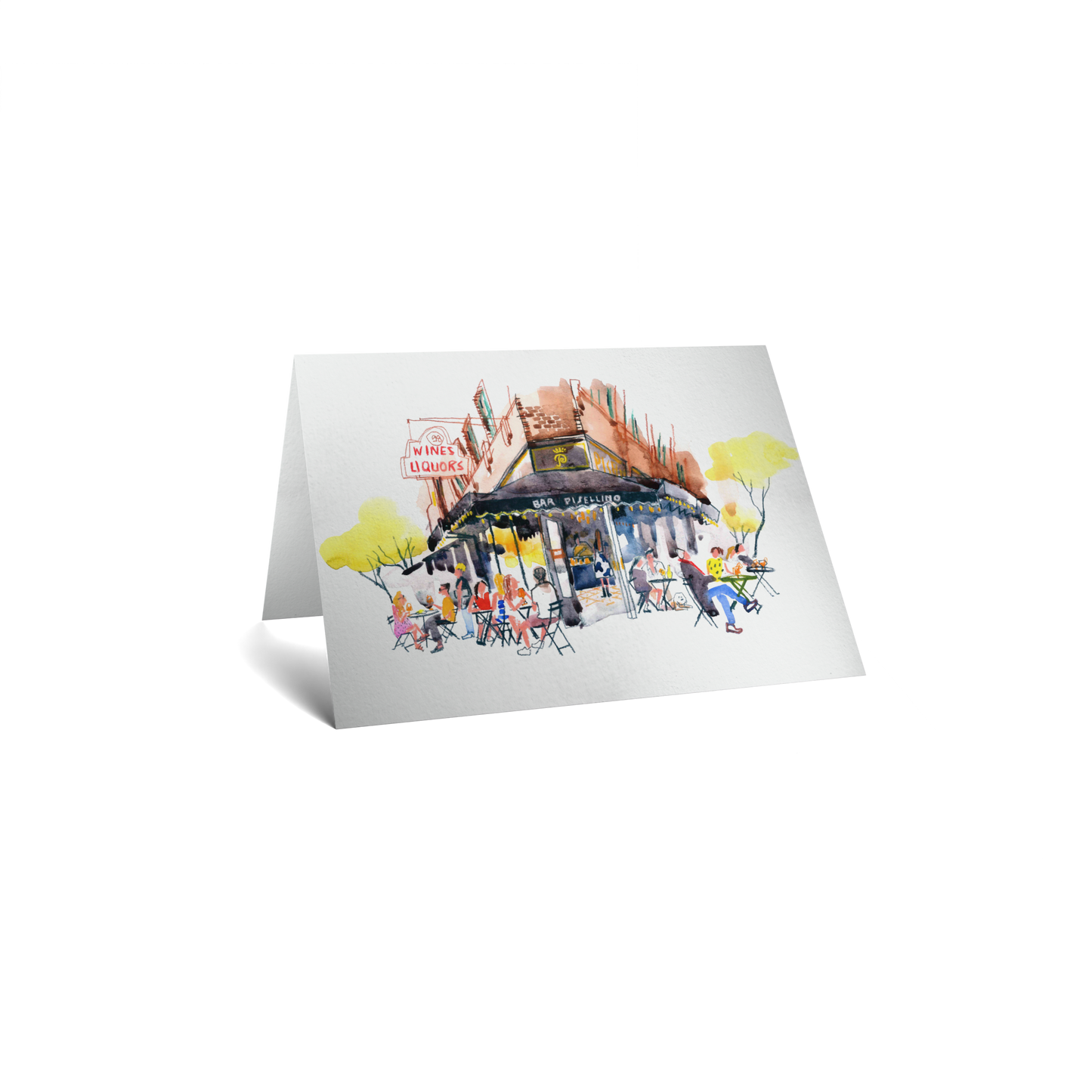 Travel Keepsake Greeting Card - New York - Bar Pisellino