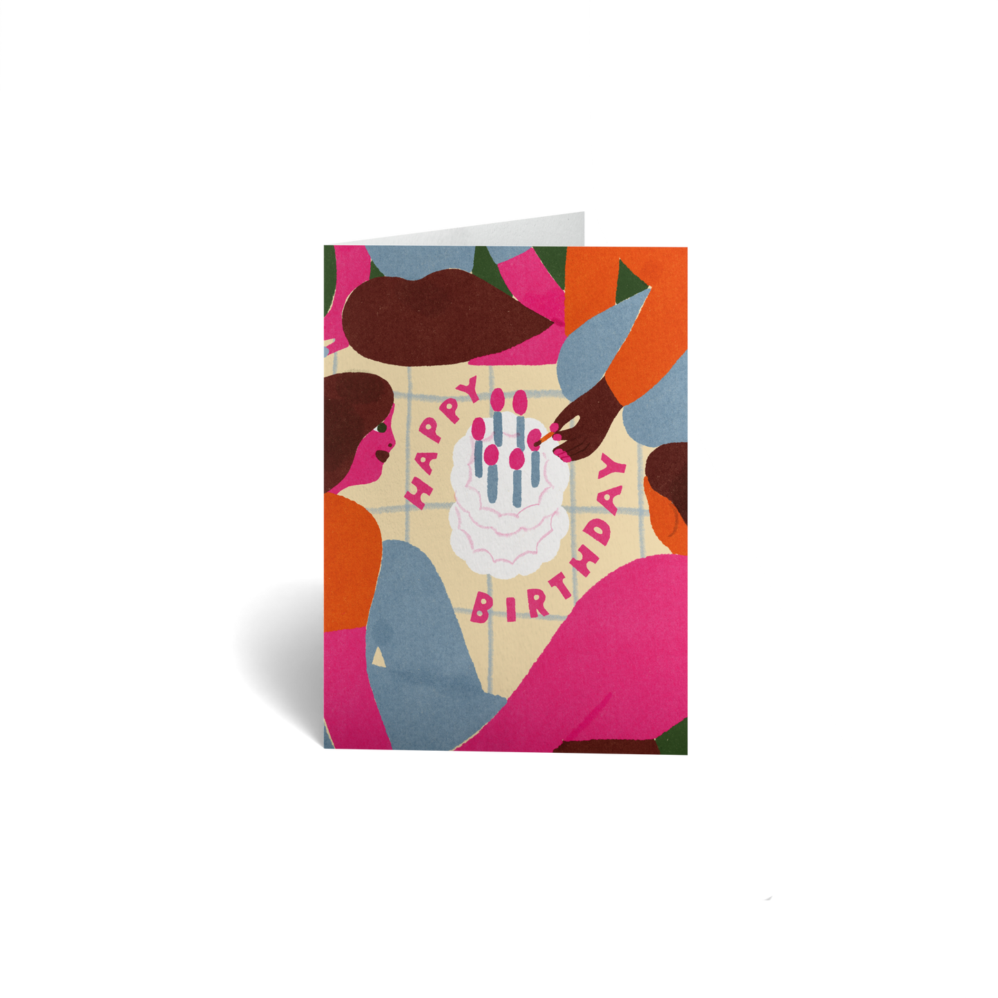 Birthday Keepsake Greeting Card - Picnic with Cake and Candles