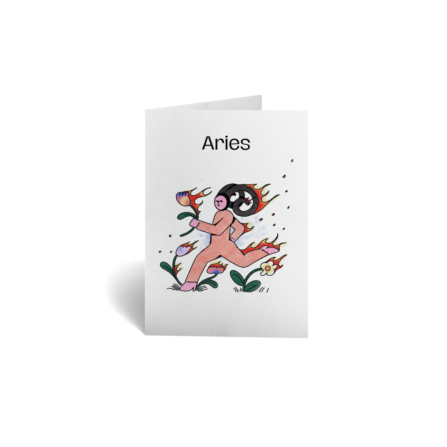 Birthday Keepsake Greeting Card - Zodiac Sign -Aries