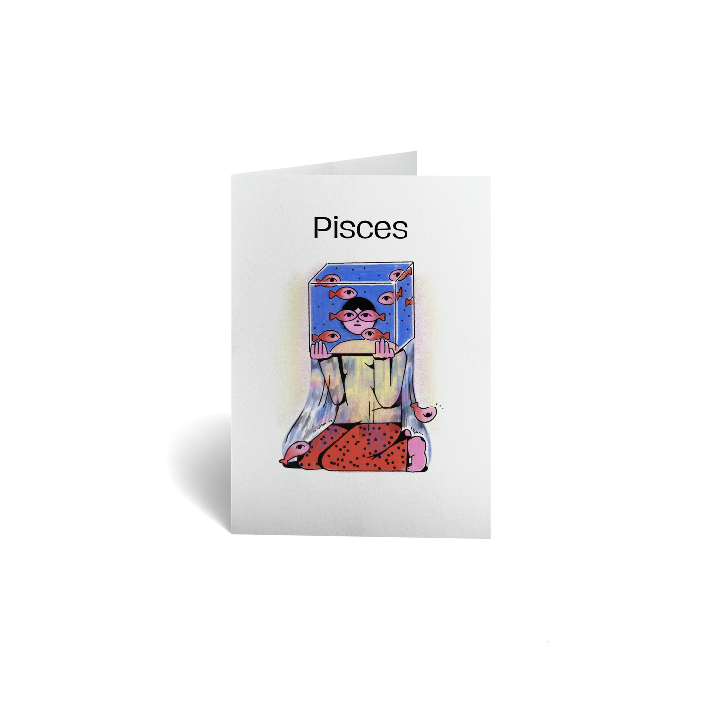 Birthday Keepsake Greeting Card - Zodiac Sign - Pisces