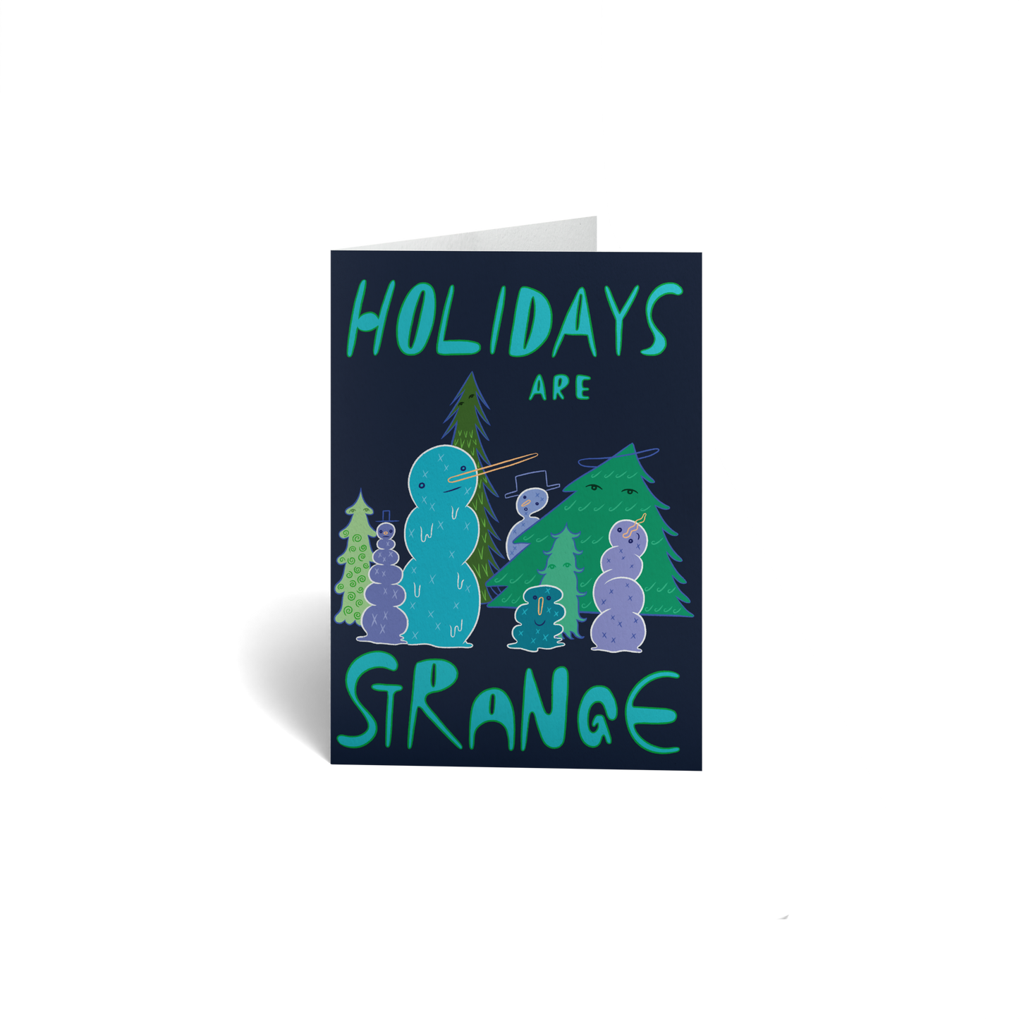 Holiday Keepsake Greeting Card - Snowmen - Holidays Are Strange