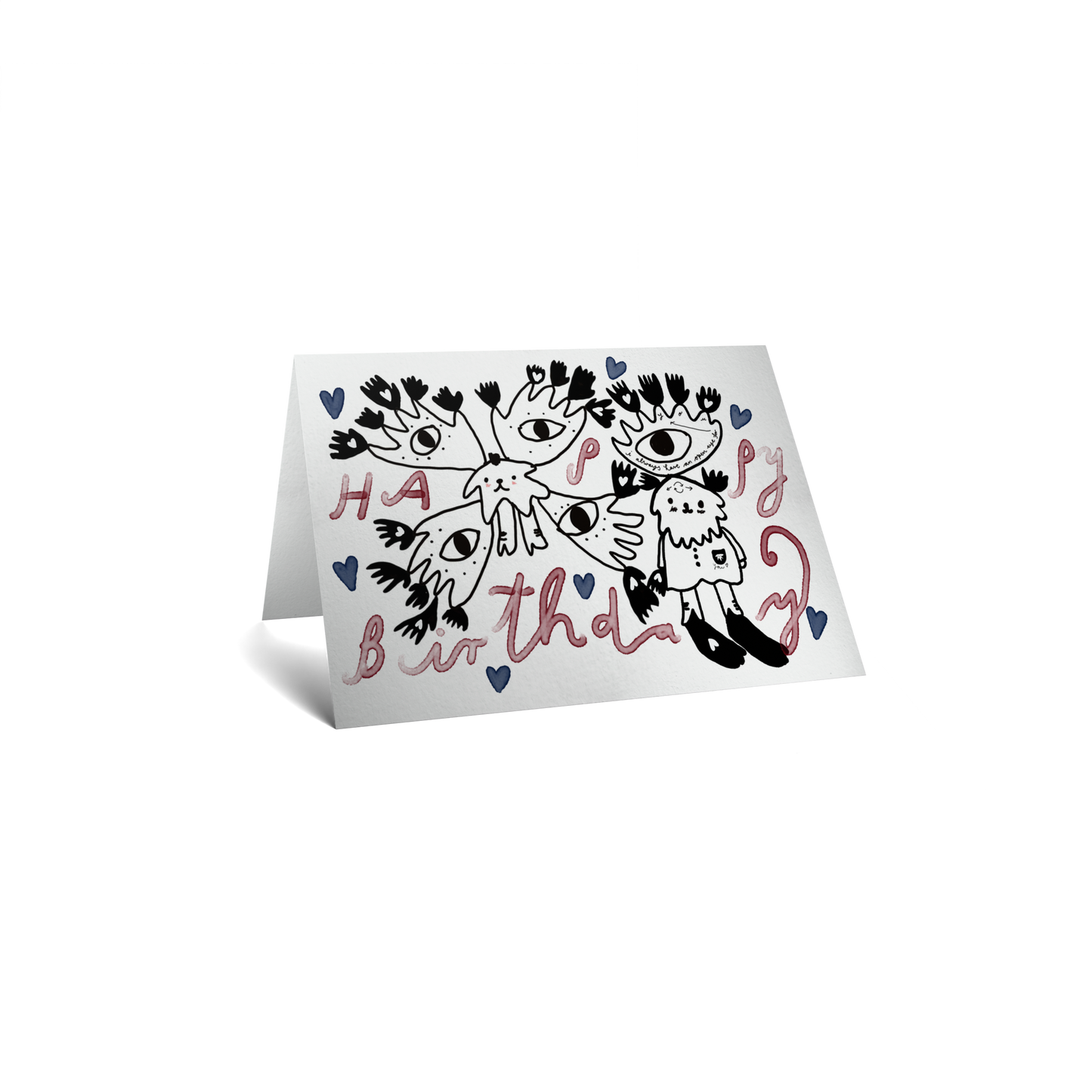 Birthday Keepsake Greeting Card - Happy Birthday (heart you) Abstract