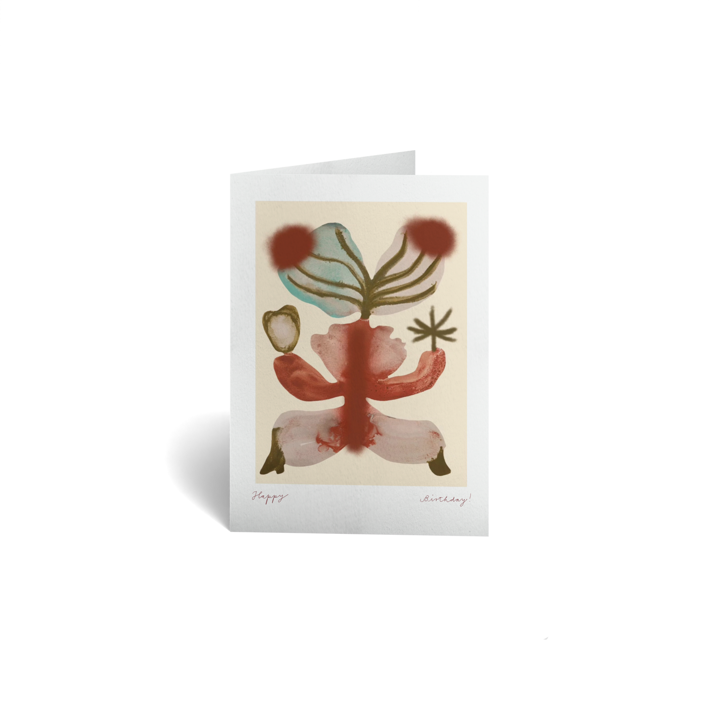 Birthday Keepsake Greeting Card - Little Dancer - Abstract