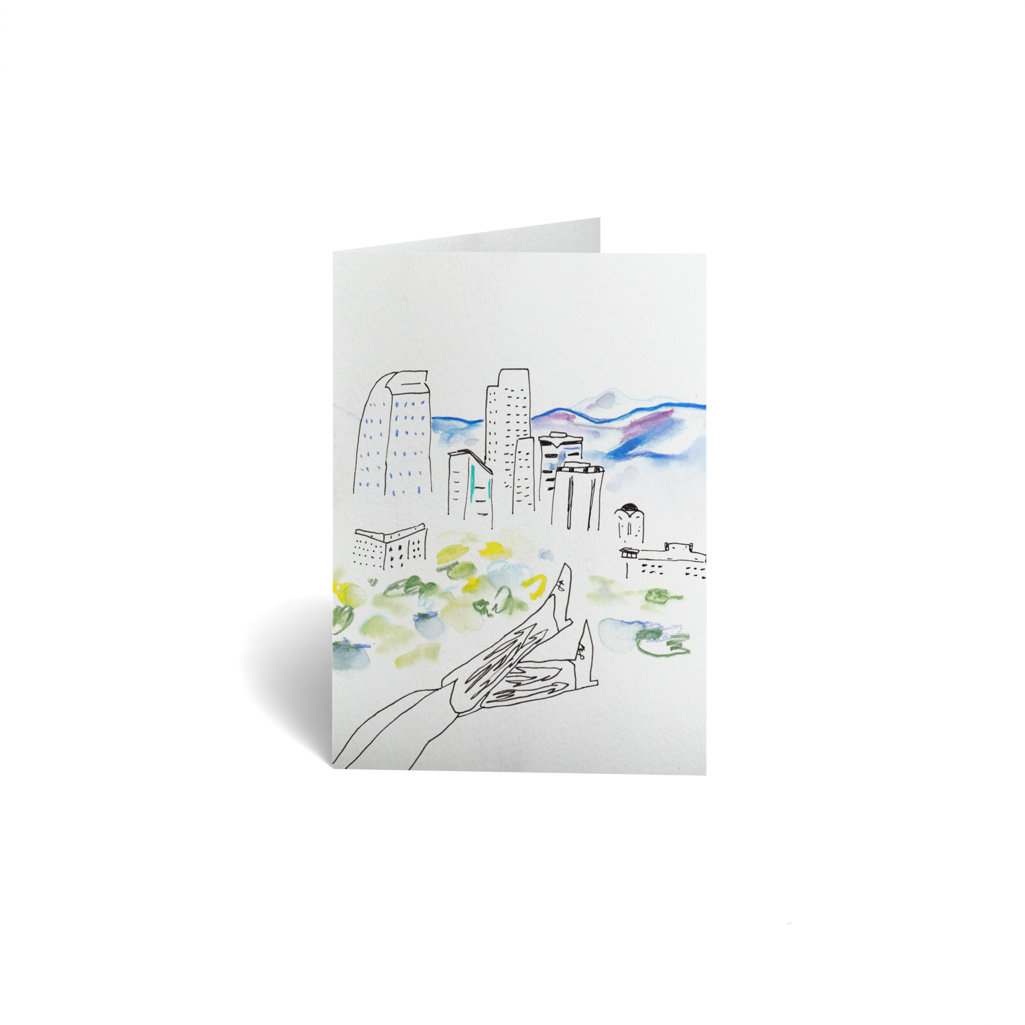 Travel Keepsake Greeting Card - Denver Skyline