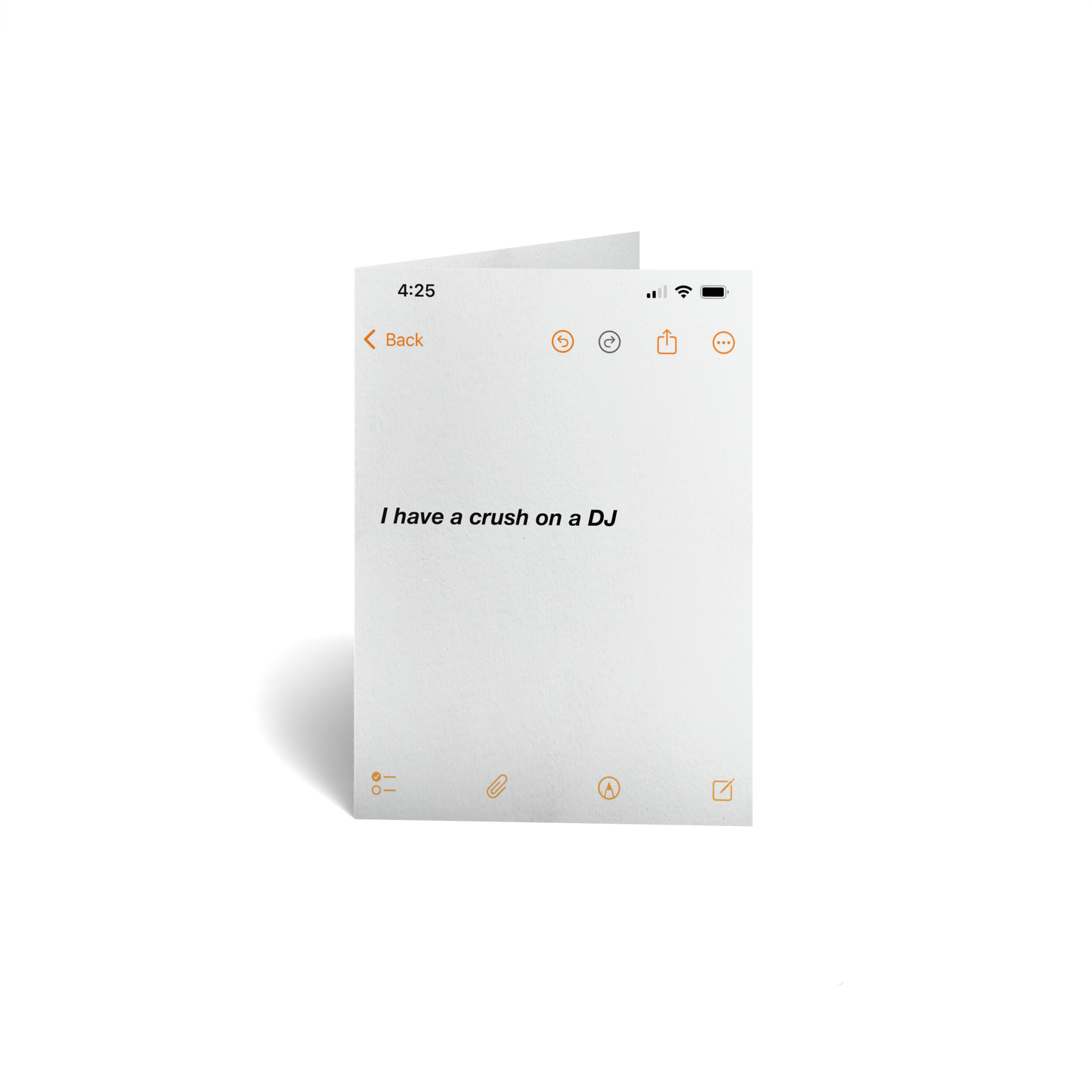 Love Keepsake Greeting Card - I Have A Crush On A DJ