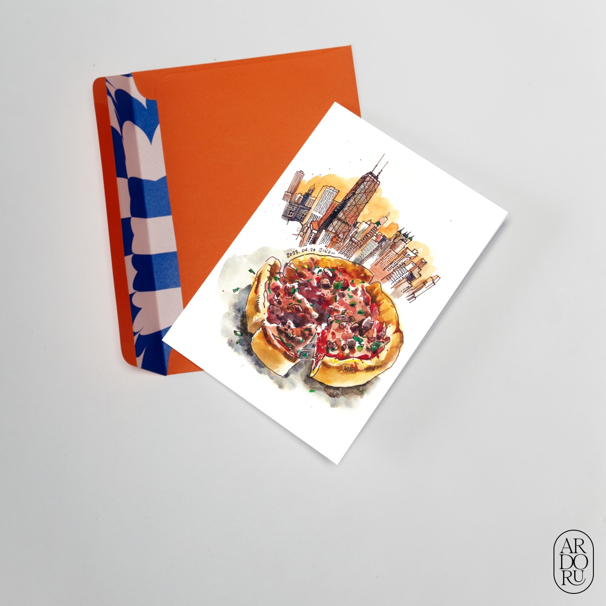 Just Because Keepsake Greeting Card - Chicago Deep Dish Pizza