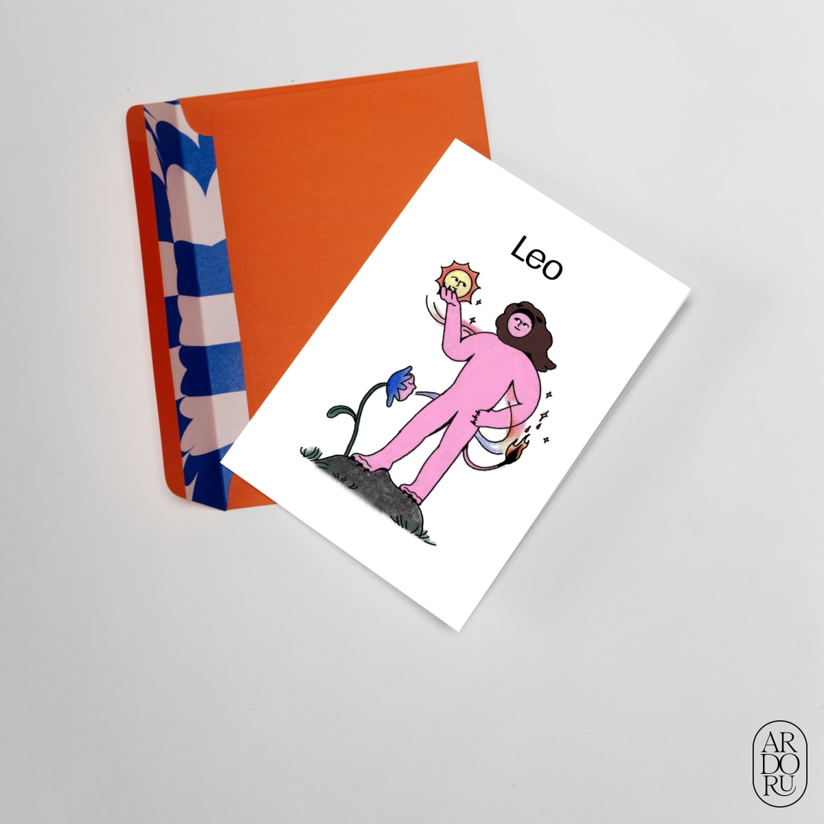 Birthday Keepsake Greeting Card - Zodiac Sign - Leo