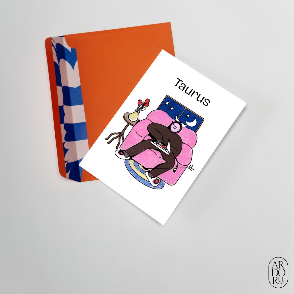Birthday Keepsake Greeting Card - Zodiac Sign - Taurus
