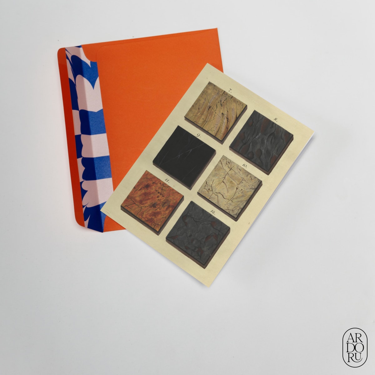 Thinking of You Keepsake Greeting Card - stone/wood texture samples