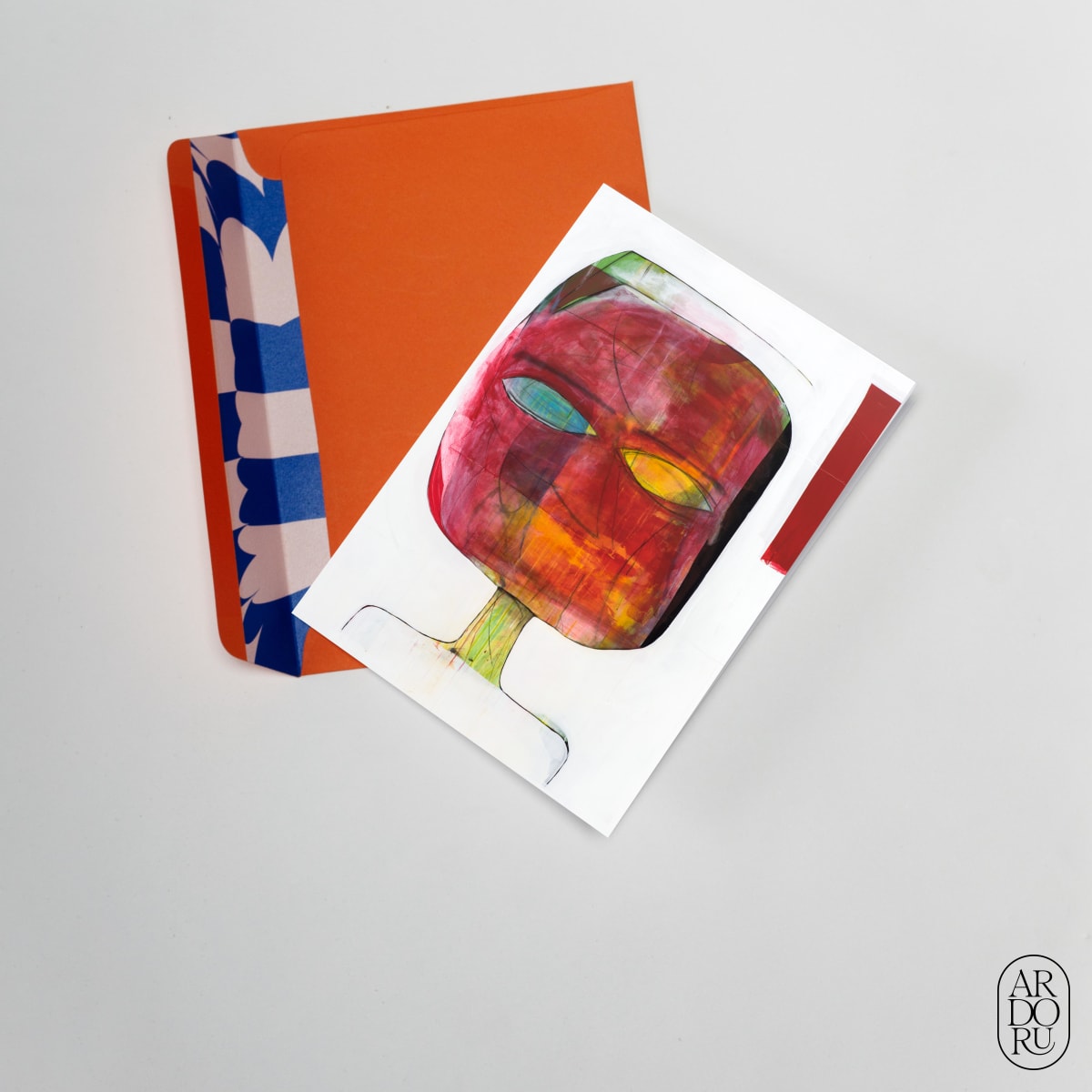Just Because Keepsake Greeting Card - Abstract Face