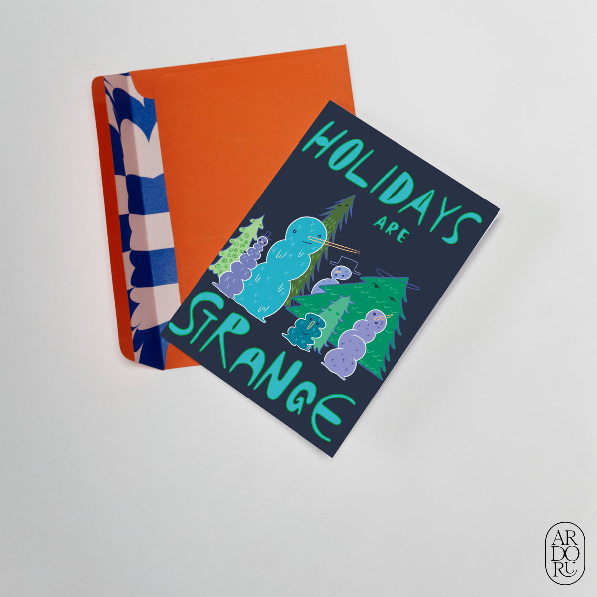 Holiday Keepsake Greeting Card - Snowmen - Holidays Are Strange