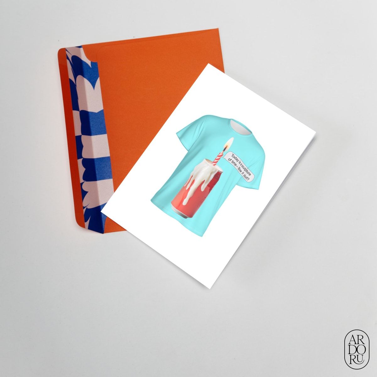Love Keepsake Greeting Card - Funny Soda Sculpture of Time